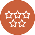Colored leaf icon